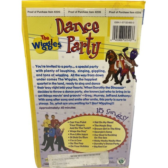 The Wiggles VHS Lot Of 4 Toot Toot Big Red Car Dance Party Wiggle Bay Children's - Picture 13 of 16